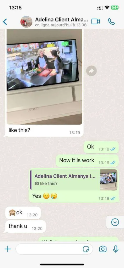 WhatsApp client chat feedback experience screenshot 4
